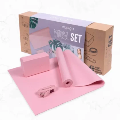 Kit Principiantes Yoga Rosa. Myca
