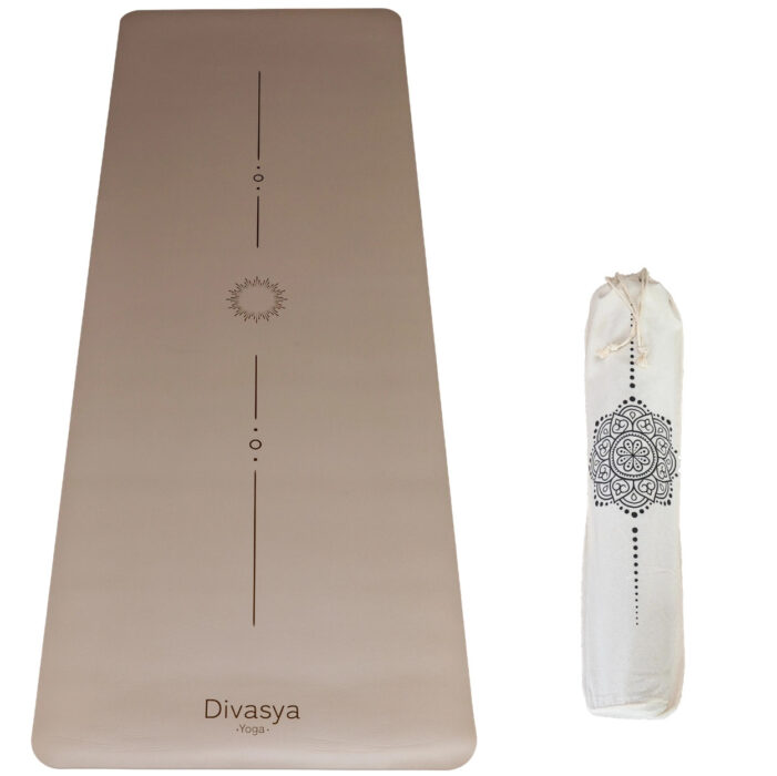 Esterilla de yoga de caucho natural y Eco-PU japonés |+ bolsa. Divasya