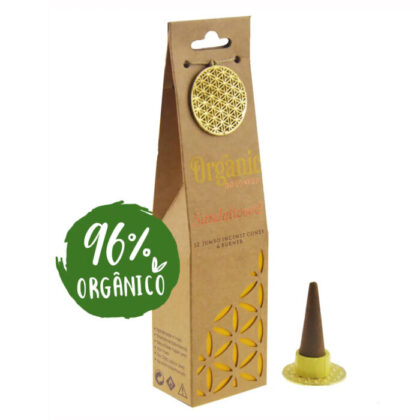 Incienso Cónico Orgánico Sándalo . Esotérica Arte