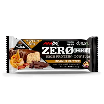 ZEROHERO 31% PROTEIN BAR 65GR  CREMA DE CACAHUETE AMIX
